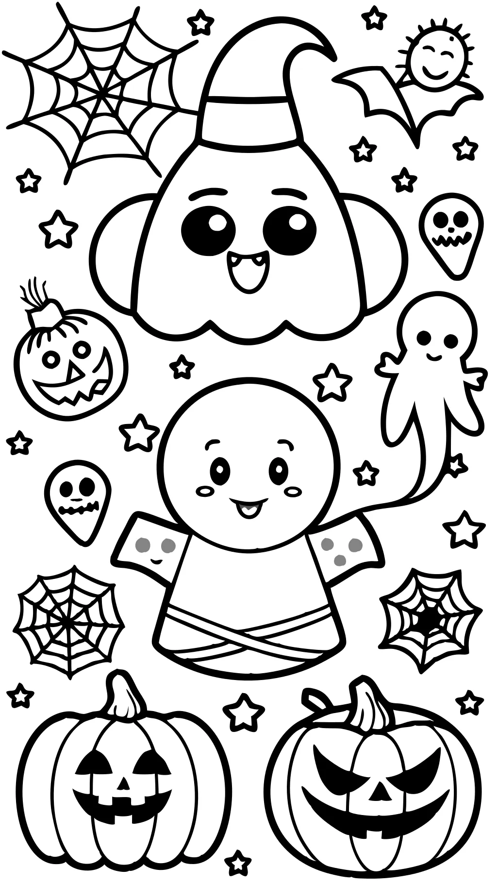 Páginas para colorear Monstruos de Halloween